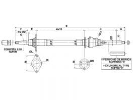 Shaft lines LS type with elastic sleeve