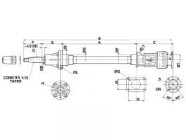 Shaft lines WS type with thrust bearing