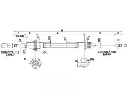 Shaft lines WS type with 'standard' stuffing box