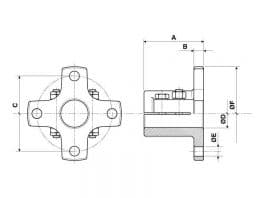 Clamp half coupling (made from high resistence otom alloy)
