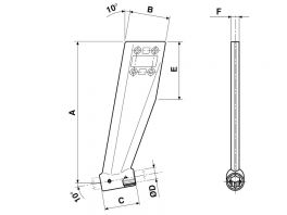 P-bracket SP-type with inner bearing for propeller shaft